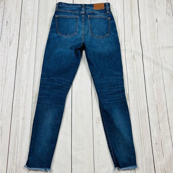 Madewell 9” High Rise Skinny  Factory Destroyed Jeans Size 27 - Picture 7 of 10